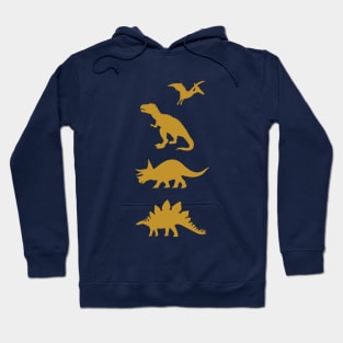 Copy of Minimalist Dinosaur in Bronze Hoodie